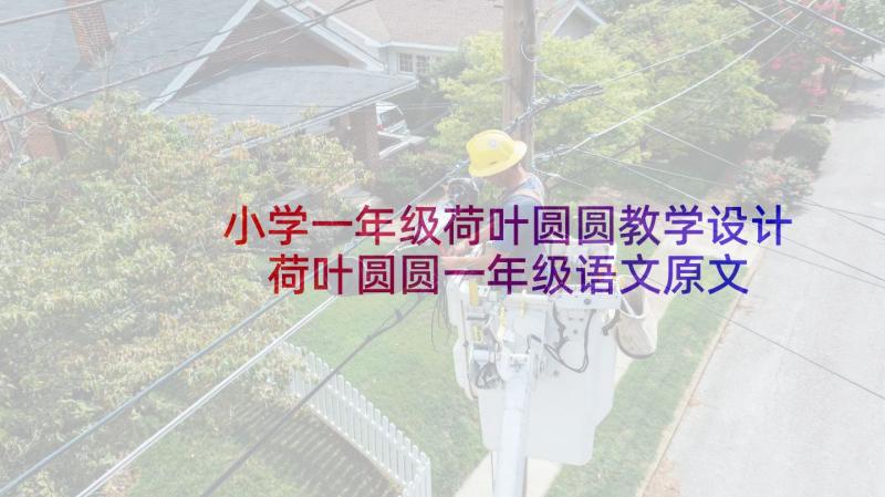 小学一年级荷叶圆圆教学设计 荷叶圆圆一年级语文原文及教案(优质5篇)