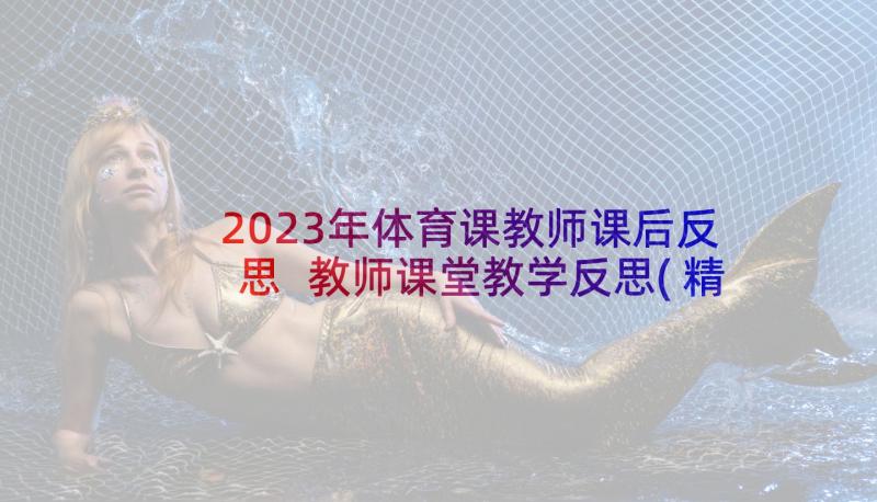 2023年体育课教师课后反思 教师课堂教学反思(精选10篇)