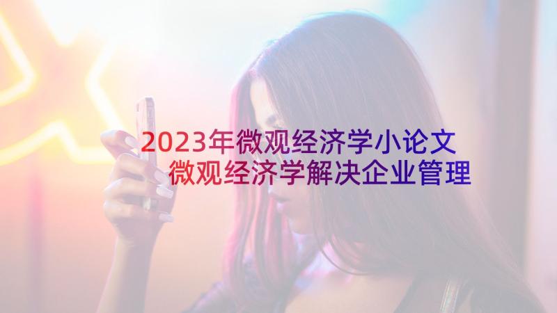 2023年微观经济学小论文 微观经济学解决企业管理若干问题论文(优质6篇)