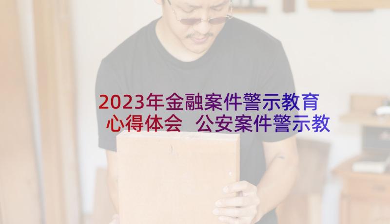 2023年金融案件警示教育心得体会 公安案件警示教育心得体会(优质6篇)