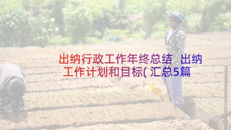 出纳行政工作年终总结 出纳工作计划和目标(汇总5篇)