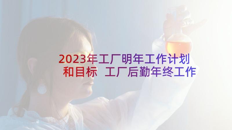 2023年工厂明年工作计划和目标 工厂后勤年终工作总结以及明年工作计划(精选5篇)