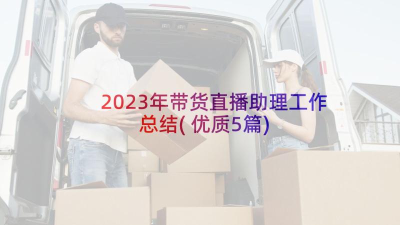 2023年带货直播助理工作总结(优质5篇)