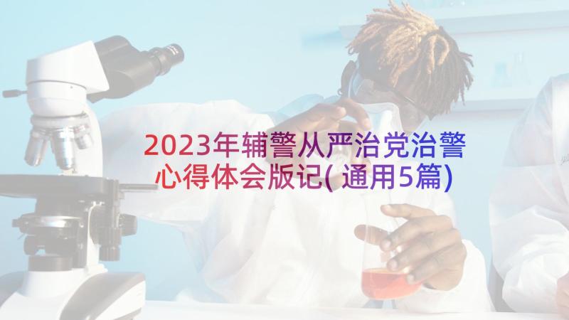 2023年辅警从严治党治警心得体会版记(通用5篇)