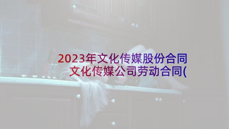 2023年文化传媒股份合同 文化传媒公司劳动合同(精选5篇)