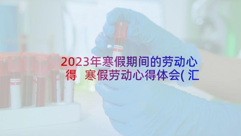 2023年寒假期间的劳动心得 寒假劳动心得体会(汇总6篇)