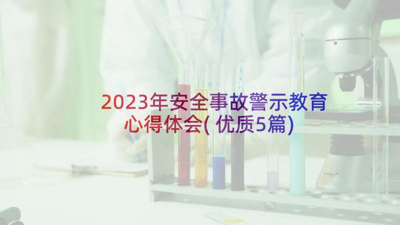 2023年安全事故警示教育心得体会(优质5篇)