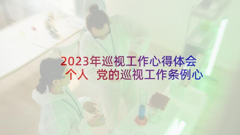 2023年巡视工作心得体会个人 党的巡视工作条例心得体会(通用10篇)