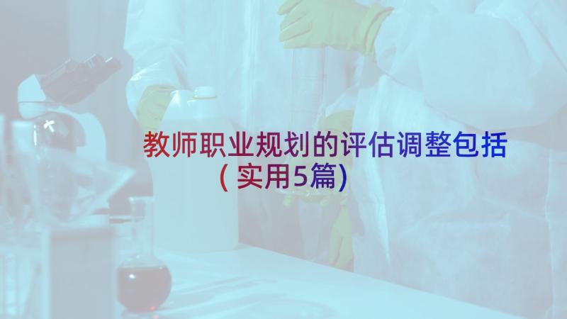 教师职业规划的评估调整包括(实用5篇)