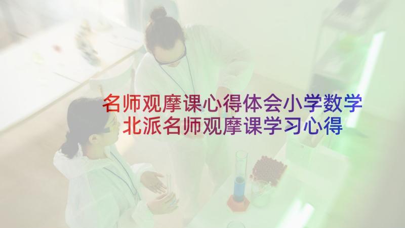 名师观摩课心得体会小学数学 北派名师观摩课学习心得体会(优质5篇)