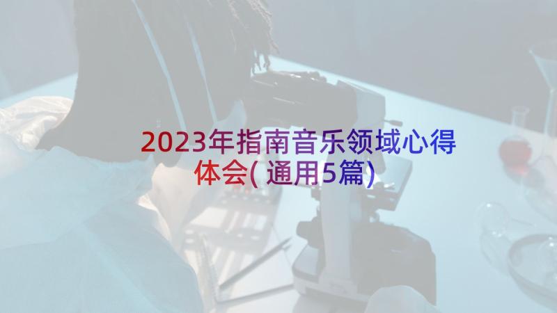 2023年指南音乐领域心得体会(通用5篇)