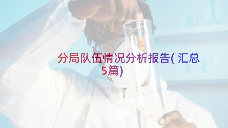 分局队伍情况分析报告(汇总5篇)