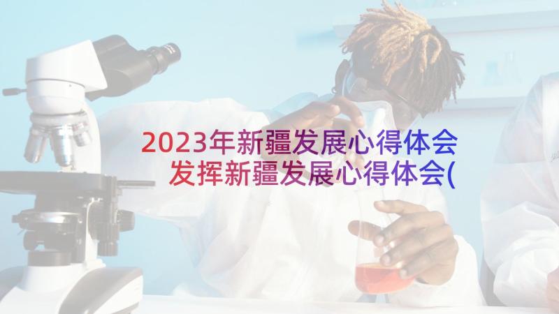 2023年新疆发展心得体会 发挥新疆发展心得体会(通用5篇)