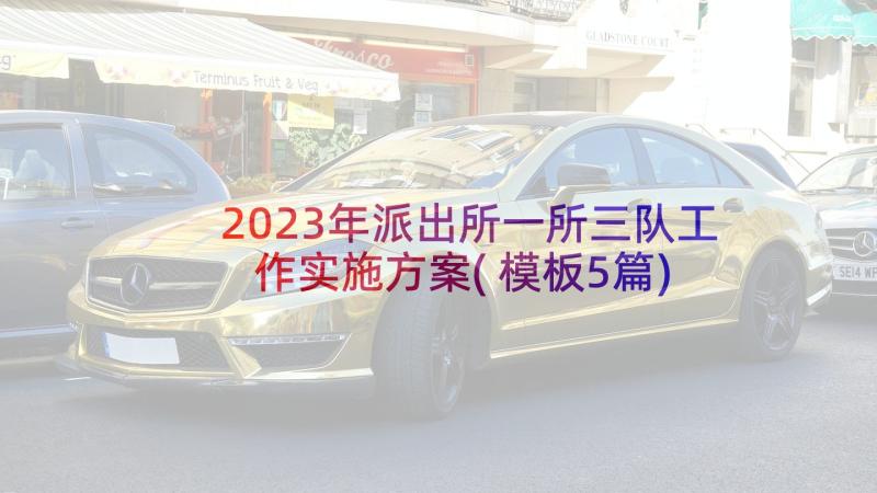 2023年派出所一所三队工作实施方案(模板5篇)