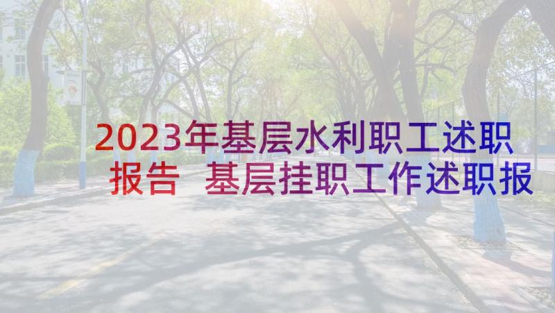 2023年基层水利职工述职报告 基层挂职工作述职报告(大全5篇)