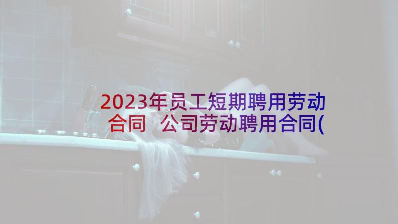 2023年员工短期聘用劳动合同 公司劳动聘用合同(实用5篇)