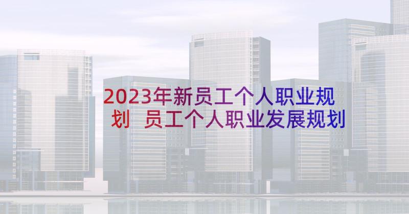 2023年新员工个人职业规划 员工个人职业发展规划(精选5篇)