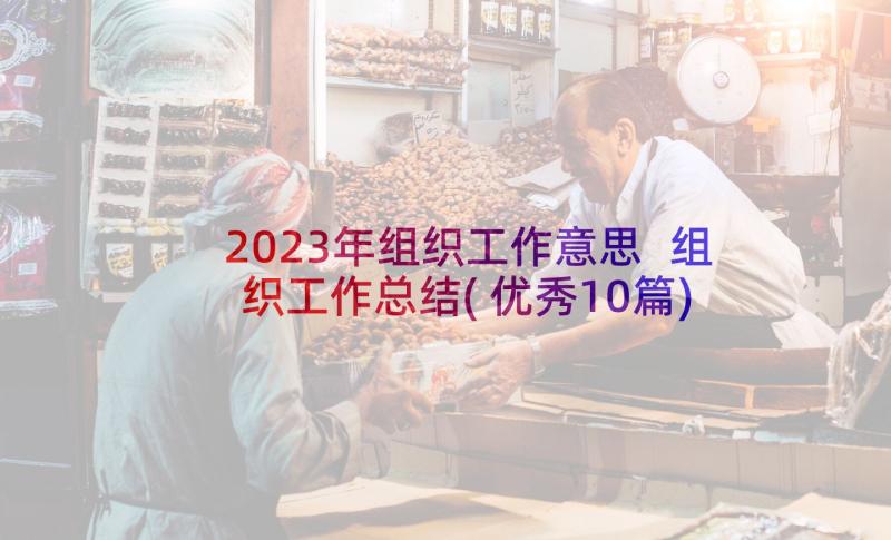 2023年组织工作意思 组织工作总结(优秀10篇)