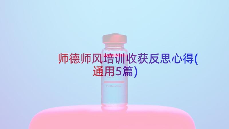 师德师风培训收获反思心得(通用5篇)