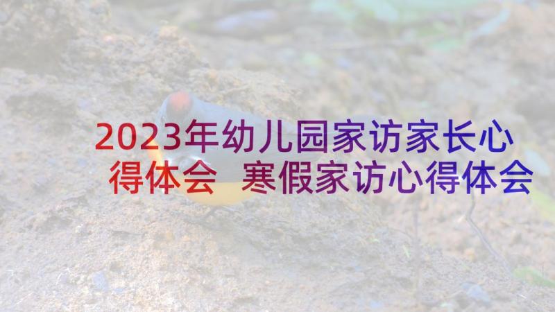 2023年幼儿园家访家长心得体会 寒假家访心得体会幼儿园(优质7篇)