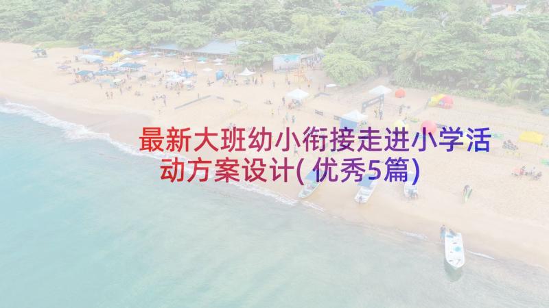 最新大班幼小衔接走进小学活动方案设计(优秀5篇)