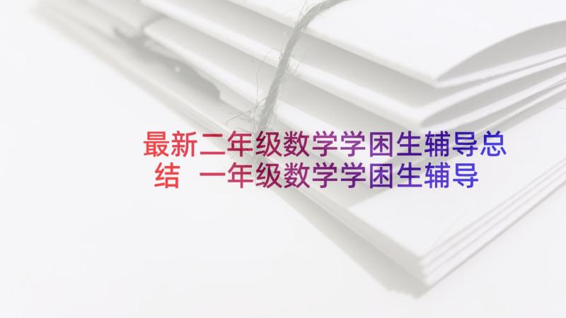 最新二年级数学学困生辅导总结 一年级数学学困生辅导工作总结(大全5篇)