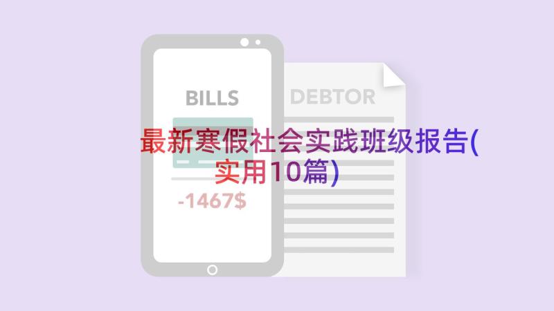 最新寒假社会实践班级报告(实用10篇)