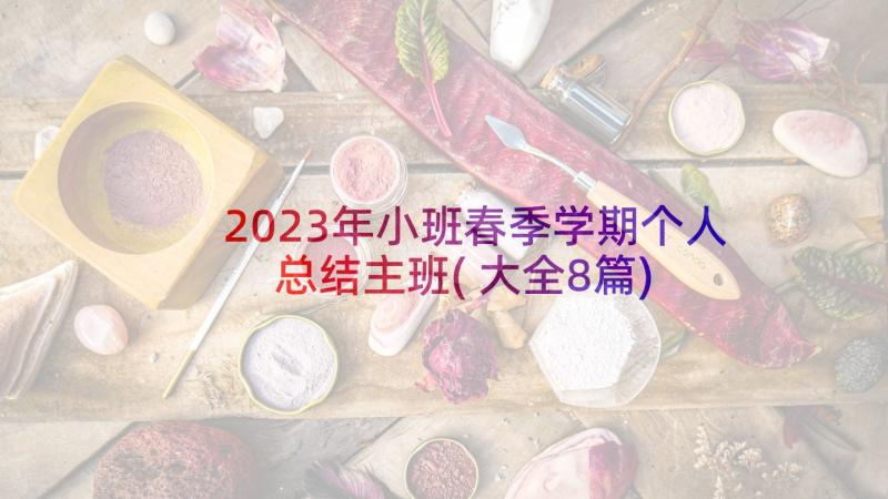 2023年小班春季学期个人总结主班(大全8篇)