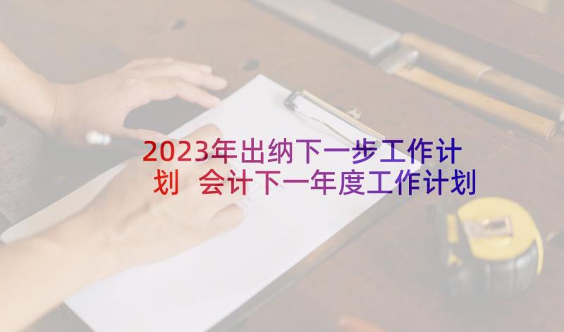 2023年出纳下一步工作计划 会计下一年度工作计划和目标(通用5篇)