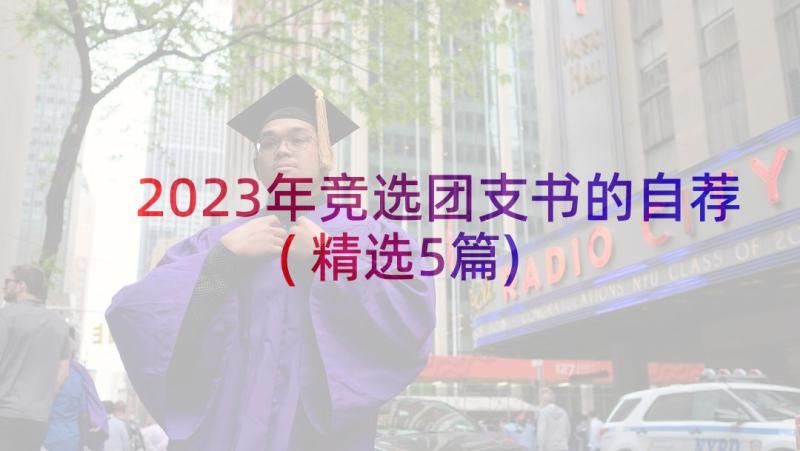 2023年竞选团支书的自荐(精选5篇)