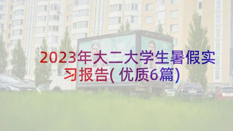 2023年大二大学生暑假实习报告(优质6篇)