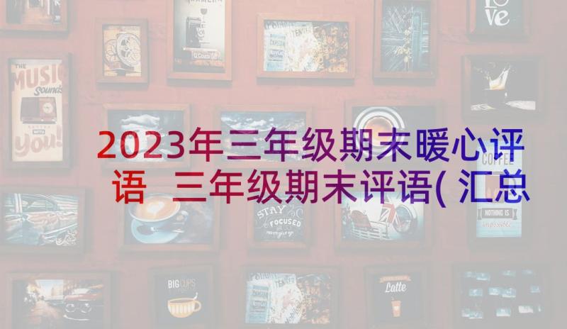 2023年三年级期末暖心评语 三年级期末评语(汇总6篇)