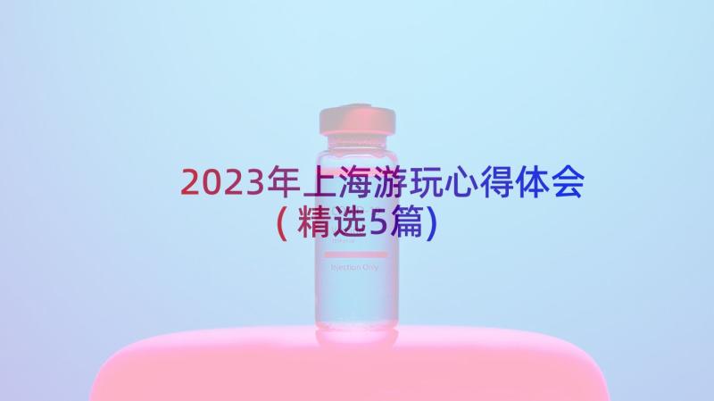 2023年上海游玩心得体会(精选5篇)