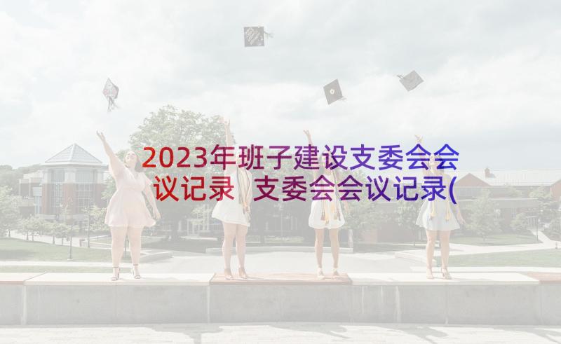 2023年班子建设支委会会议记录 支委会会议记录(精选5篇)