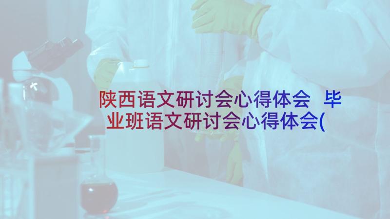 陕西语文研讨会心得体会 毕业班语文研讨会心得体会(精选5篇)