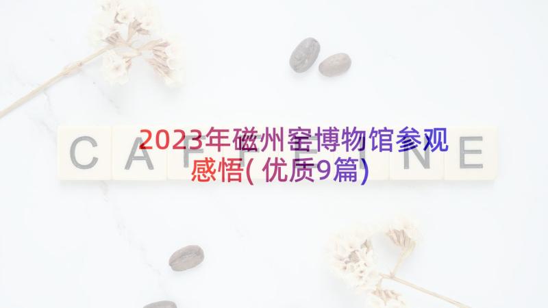 2023年磁州窑博物馆参观感悟(优质9篇)