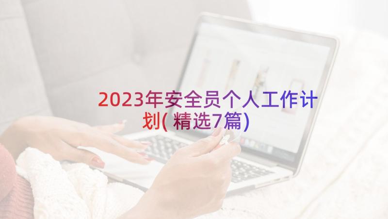 2023年安全员个人工作计划(精选7篇)