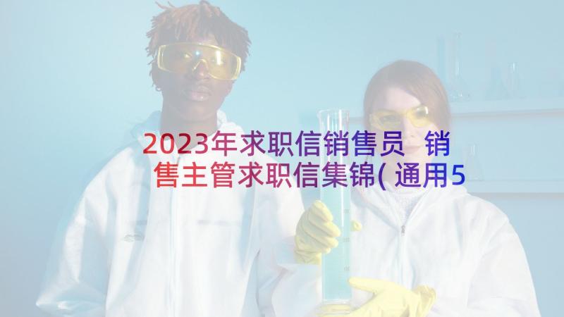 2023年求职信销售员 销售主管求职信集锦(通用5篇)