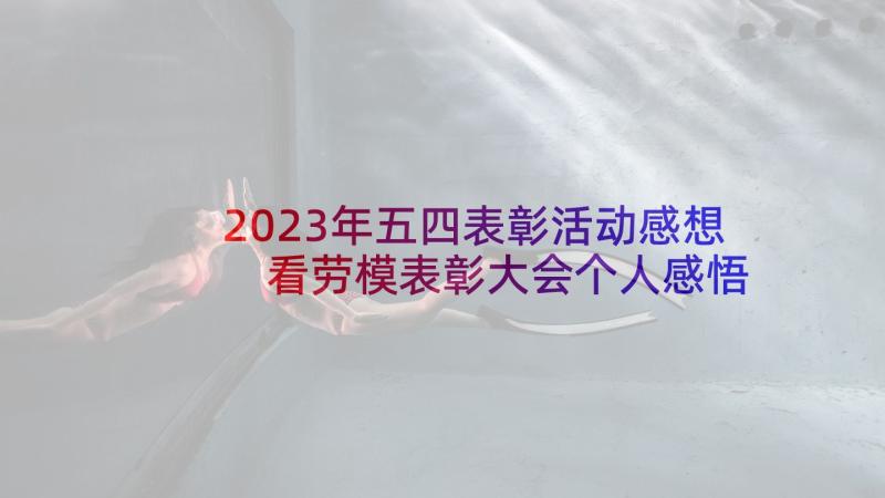 2023年五四表彰活动感想 看劳模表彰大会个人感悟体会(模板5篇)