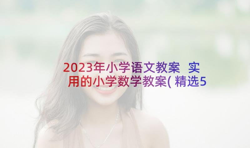 2023年小学语文教案 实用的小学数学教案(精选5篇)