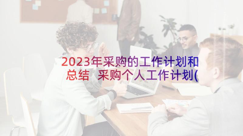 2023年采购的工作计划和总结 采购个人工作计划(通用5篇)