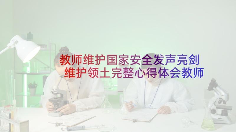 教师维护国家安全发声亮剑 维护领土完整心得体会教师(精选8篇)