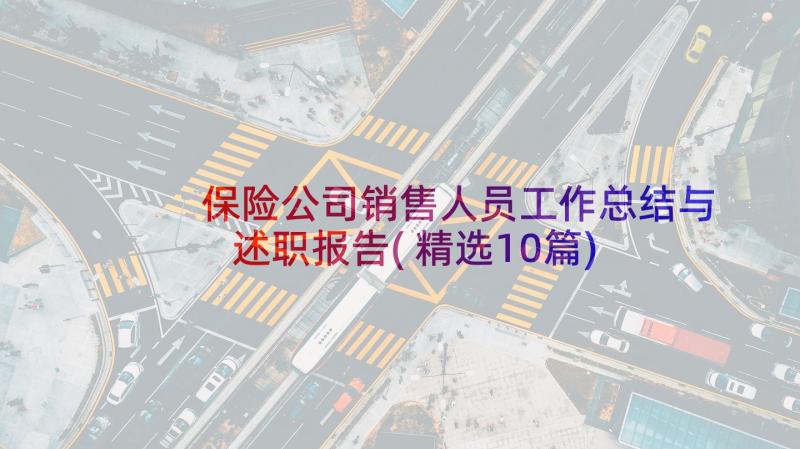 保险公司销售人员工作总结与述职报告(精选10篇)