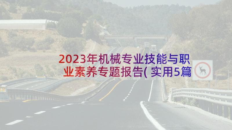 2023年机械专业技能与职业素养专题报告(实用5篇)