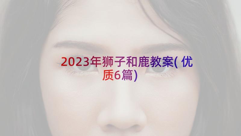 2023年狮子和鹿教案(优质6篇)