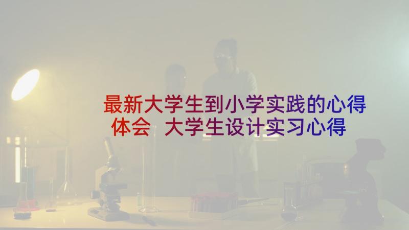 最新大学生到小学实践的心得体会 大学生设计实习心得体会(汇总6篇)