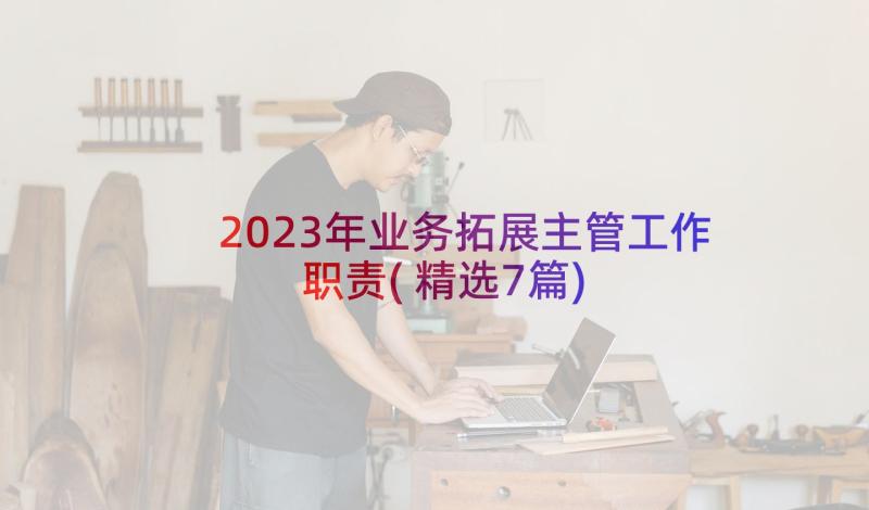 2023年业务拓展主管工作职责(精选7篇)