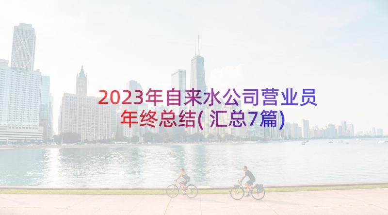 2023年自来水公司营业员年终总结(汇总7篇)