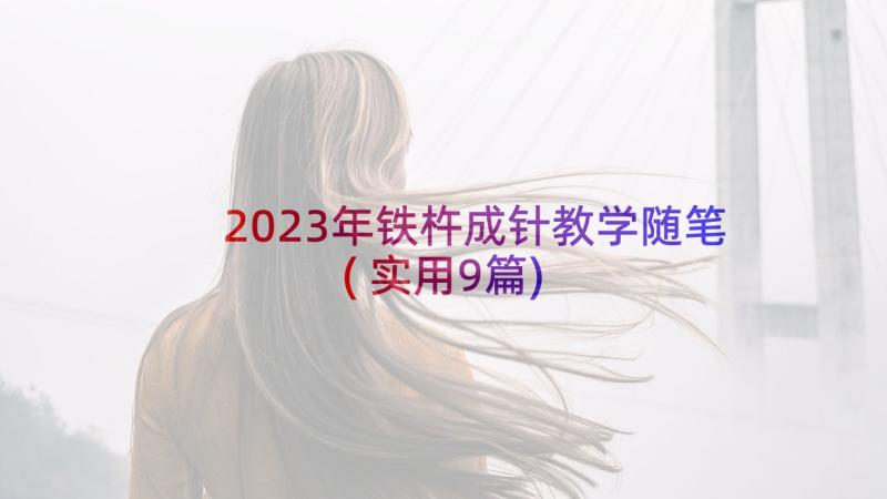 2023年铁杵成针教学随笔(实用9篇)