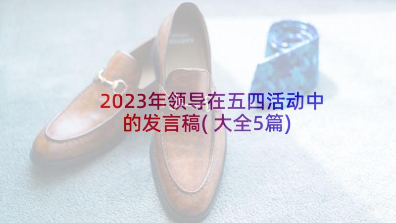 2023年领导在五四活动中的发言稿(大全5篇)